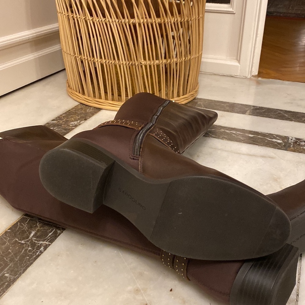 Bandolino Brown leather riding tall boots women size 7.5 - Picture 11 of 17